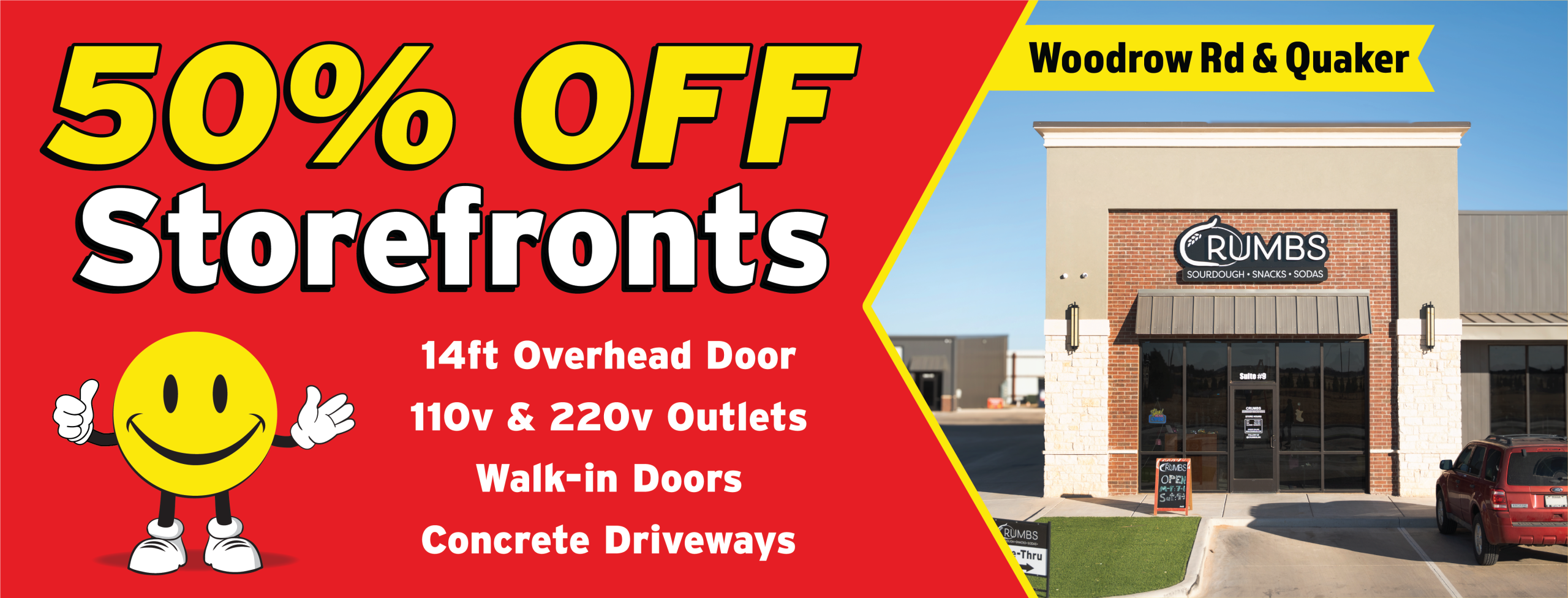 woodrow 50% off storefronts