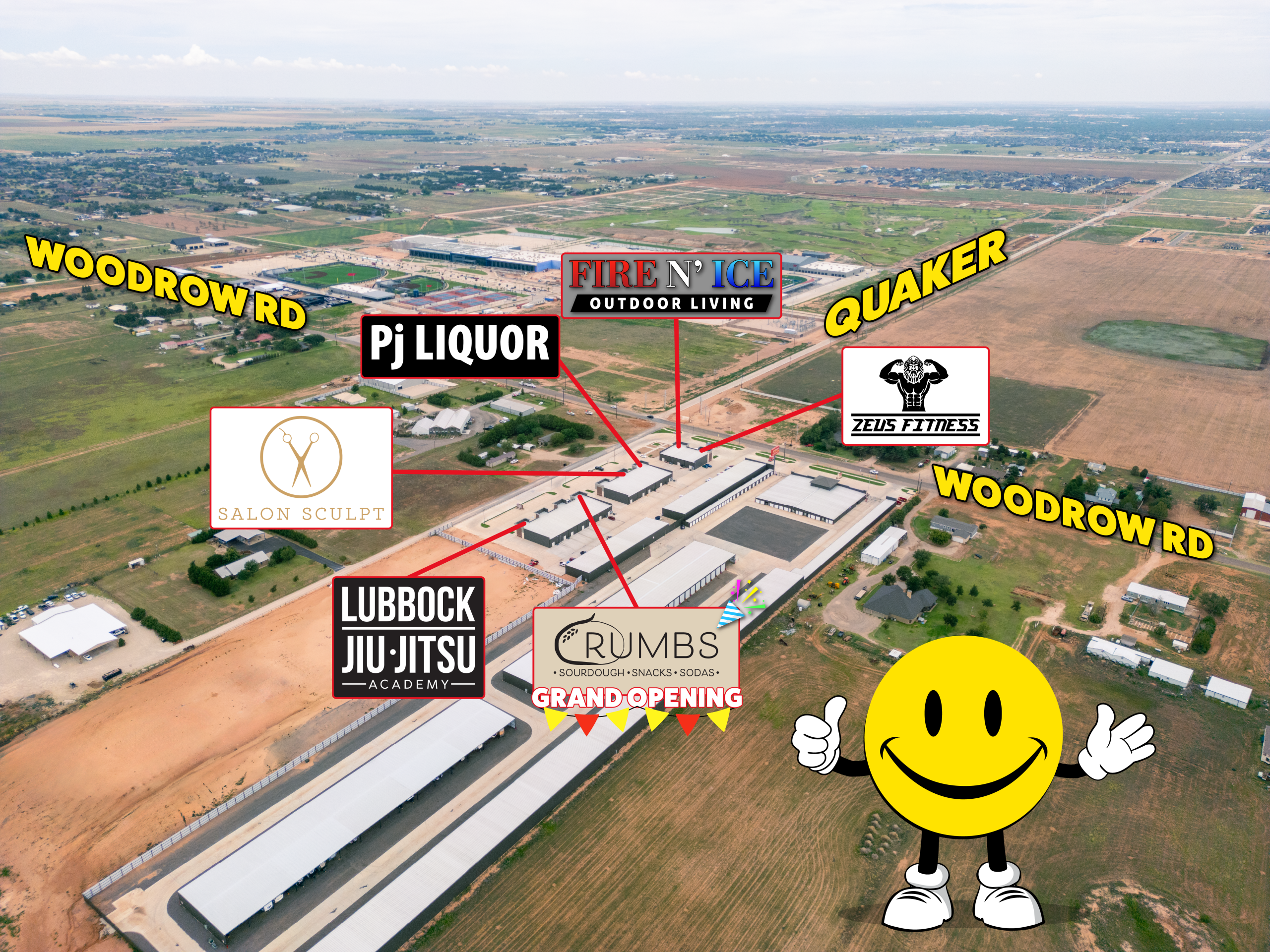 Storefronts at Affordable Storage Woodrow Rd & Quaker