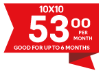 Affordable Storage's 148th & Indiana is offering a special on 10x10 good for 6 months.