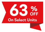 63% off special for select units