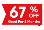 67% off 5 months