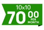 $70 per month 10x10